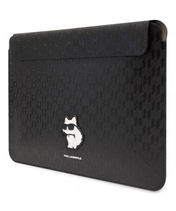 Karl Lagerfeld Saffiano Monogram Choupette case for a 14" laptop - black
