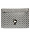 Karl Lagerfeld Saffiano Monogram Ikonik case for a 14" laptop - silver