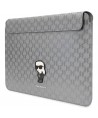 Karl Lagerfeld Saffiano Monogram Ikonik case for a 14" laptop - silver