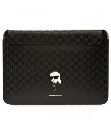 Karl Lagerfeld Saffiano Monogram Ikonik case for a 14" laptop - black