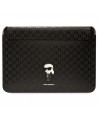 Karl Lagerfeld Saffiano Monogram Ikonik case for a 14" laptop - black