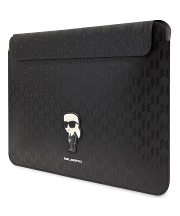 Karl Lagerfeld Saffiano Monogram Ikonik case for a 14" laptop - black