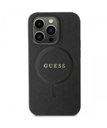Guess GUHMN61PSAHMCK case for iPhone 11 / Xr - black Saffiano MagSafe
