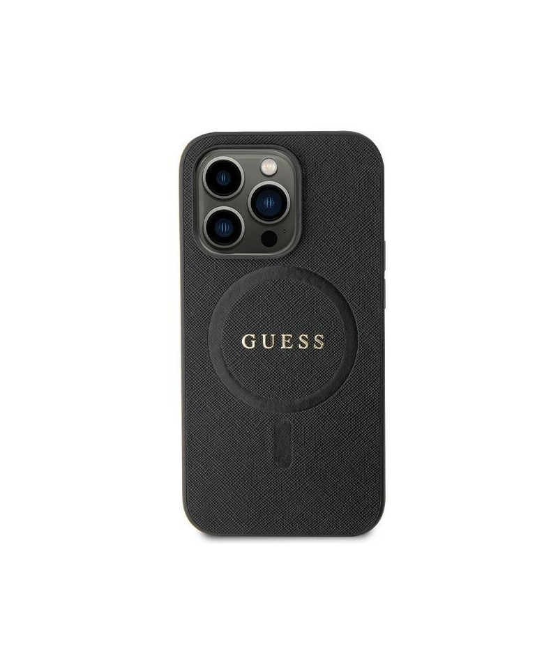Guess GUHMN61PSAHMCK case for iPhone 11 / Xr - black Saffiano MagSafe