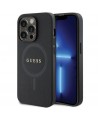 Guess GUHMP14LPSAHMCK case for iPhone 14 Pro - black Saffiano MagSafe