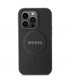 Guess GUHMP14LPSAHMCK case for iPhone 14 Pro - black Saffiano MagSafe