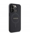 Guess GUHMP14LPSAHMCK case for iPhone 14 Pro - black Saffiano MagSafe