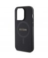 Guess GUHMP14LPSAHMCK case for iPhone 14 Pro - black Saffiano MagSafe