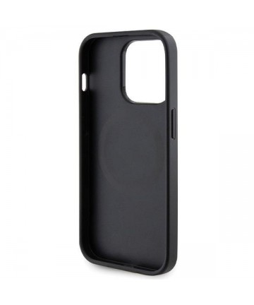 Guess GUHMP14LPSAHMCK case for iPhone 14 Pro - black Saffiano MagSafe