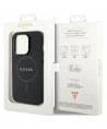 Guess GUHMP14LPSAHMCK case for iPhone 14 Pro - black Saffiano MagSafe