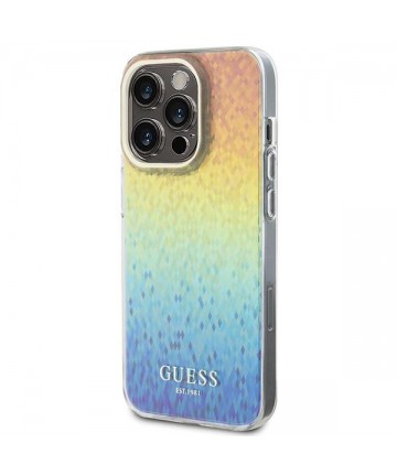 Guess IML Faceted Mirror Disco Iridescent case for iPhone 15 Pro - multicolored