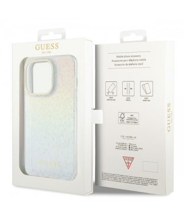 Guess IML Faceted Mirror Disco Iridescent case for iPhone 15 Pro - multicolored
