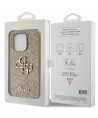 Guess Glitter Script Big 4G iPhone 15 Pro Case - Gold