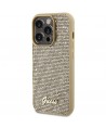 Guess Disco Metal Script case for iPhone 15 Pro - gold