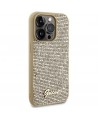Guess Disco Metal Script case for iPhone 15 Pro - gold