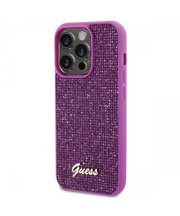 Guess Disco Metal Script case for iPhone 15 Pro - pink