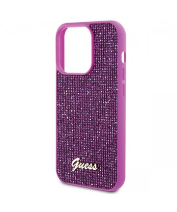 Guess Disco Metal Script case for iPhone 15 Pro - pink