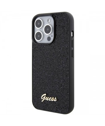 Guess Disco Metal Script case for iPhone 15 Pro - black