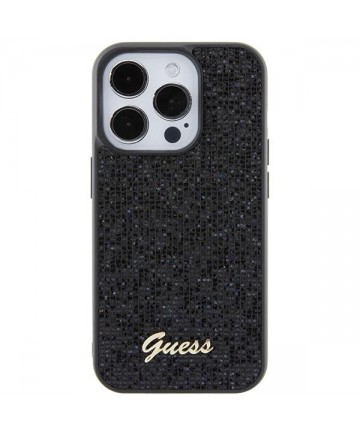 Guess Disco Metal Script case for iPhone 15 Pro - black