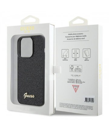 Guess Disco Metal Script case for iPhone 15 Pro - black