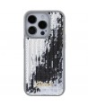 Guess Sequin Script Metal case for iPhone 15 Pro - silver