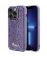 Guess Sequin Script Metal case for iPhone 15 Pro - purple