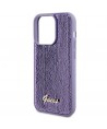 Guess Sequin Script Metal case for iPhone 15 Pro - purple