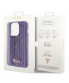 Guess Sequin Script Metal case for iPhone 15 Pro - purple