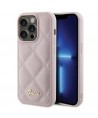 Guess Quilted Metal Logo case for iPhone 15 Pro - pink