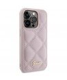 Guess Quilted Metal Logo case for iPhone 15 Pro - pink