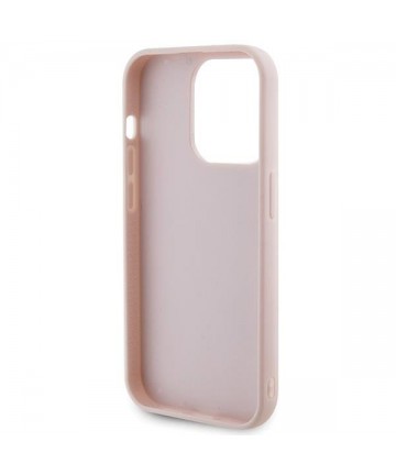 Guess Quilted Metal Logo case for iPhone 15 Pro - pink