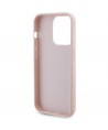 Guess Quilted Metal Logo case for iPhone 15 Pro - pink
