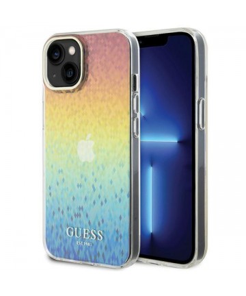 Guess IML Faceted Mirror Disco Iridescent case for iPhone 15 - multicolored