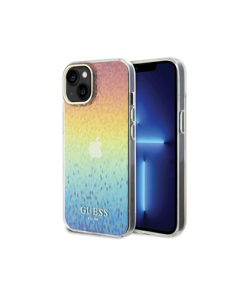 Guess IML Faceted Mirror Disco Iridescent case for iPhone 15 - multicolored