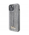 Guess Sequin Script Metal case for iPhone 15 - silver