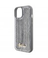 Guess Sequin Script Metal case for iPhone 15 - silver