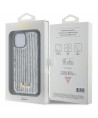 Guess Sequin Script Metal case for iPhone 15 - silver