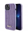 Guess Sequin Script Metal case for iPhone 15 - purple
