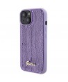 Guess Sequin Script Metal case for iPhone 15 - purple