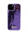Guess Sequin Script Metal case for iPhone 15 - purple
