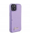 Guess Sequin Script Metal case for iPhone 15 - purple