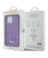 Guess Sequin Script Metal case for iPhone 15 - purple