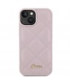 Guess Quilted Metal Logo case for iPhone 15 - pink
