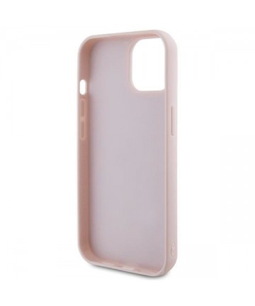 Guess Quilted Metal Logo case for iPhone 15 - pink