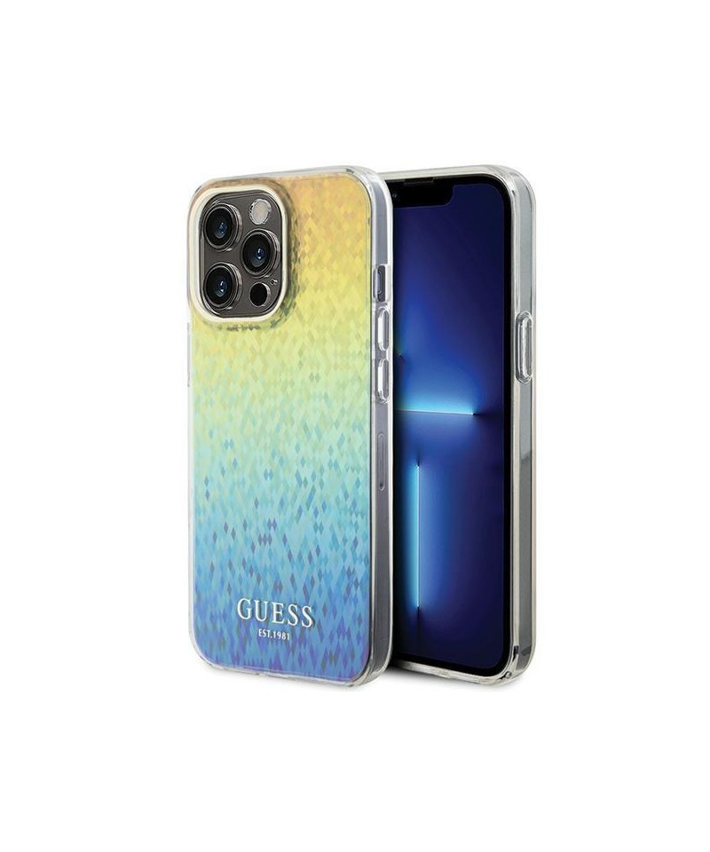 Guess IML Faceted Mirror Disco Iridescent case for iPhone 15 Pro Max - multicolored