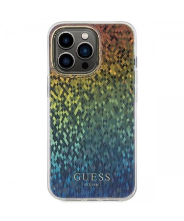 Guess IML Faceted Mirror Disco Iridescent case for iPhone 15 Pro Max - multicolored