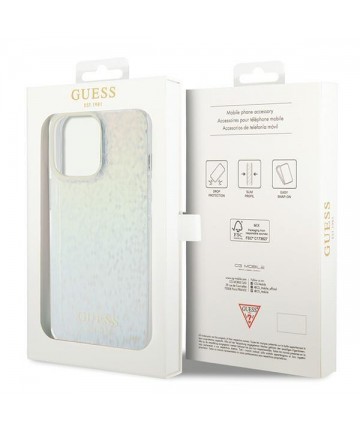 Guess IML Faceted Mirror Disco Iridescent case for iPhone 15 Pro Max - multicolored