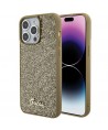 Guess Disco Metal Script case for iPhone 15 Pro Max - gold