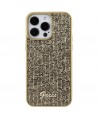 Guess Disco Metal Script case for iPhone 15 Pro Max - gold