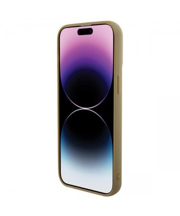 Guess Disco Metal Script case for iPhone 15 Pro Max - gold